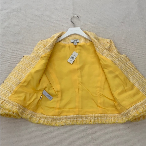 Yellow Tweed Jacket / Blazer - Picture 3 of 6